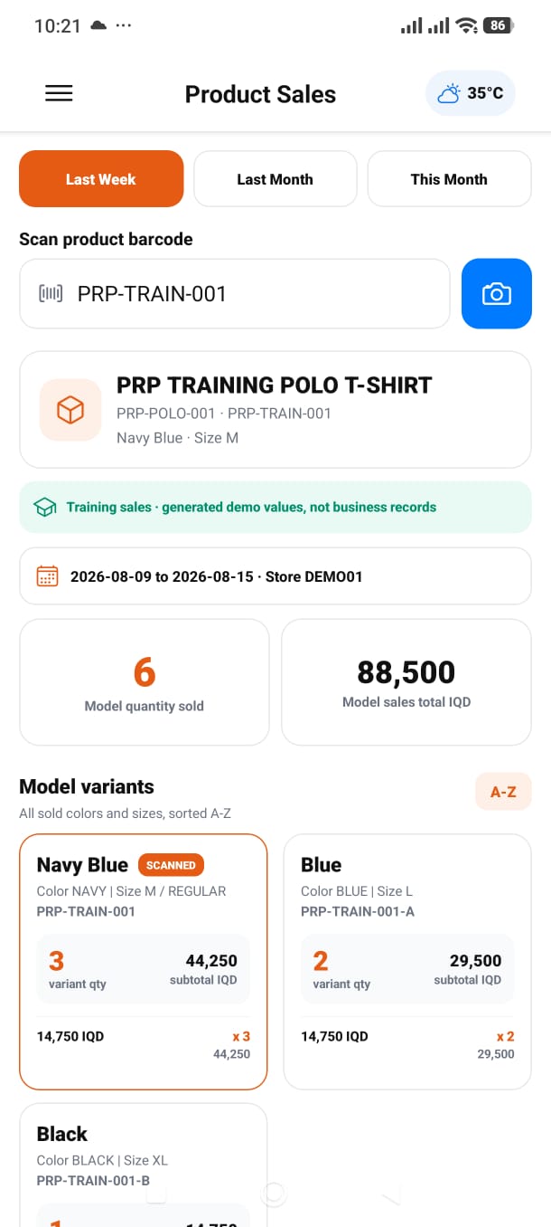 Product sales analytics