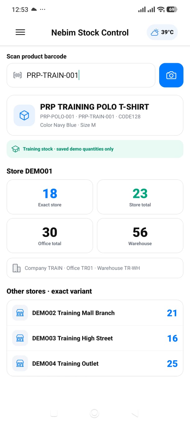 Multi-store stock control